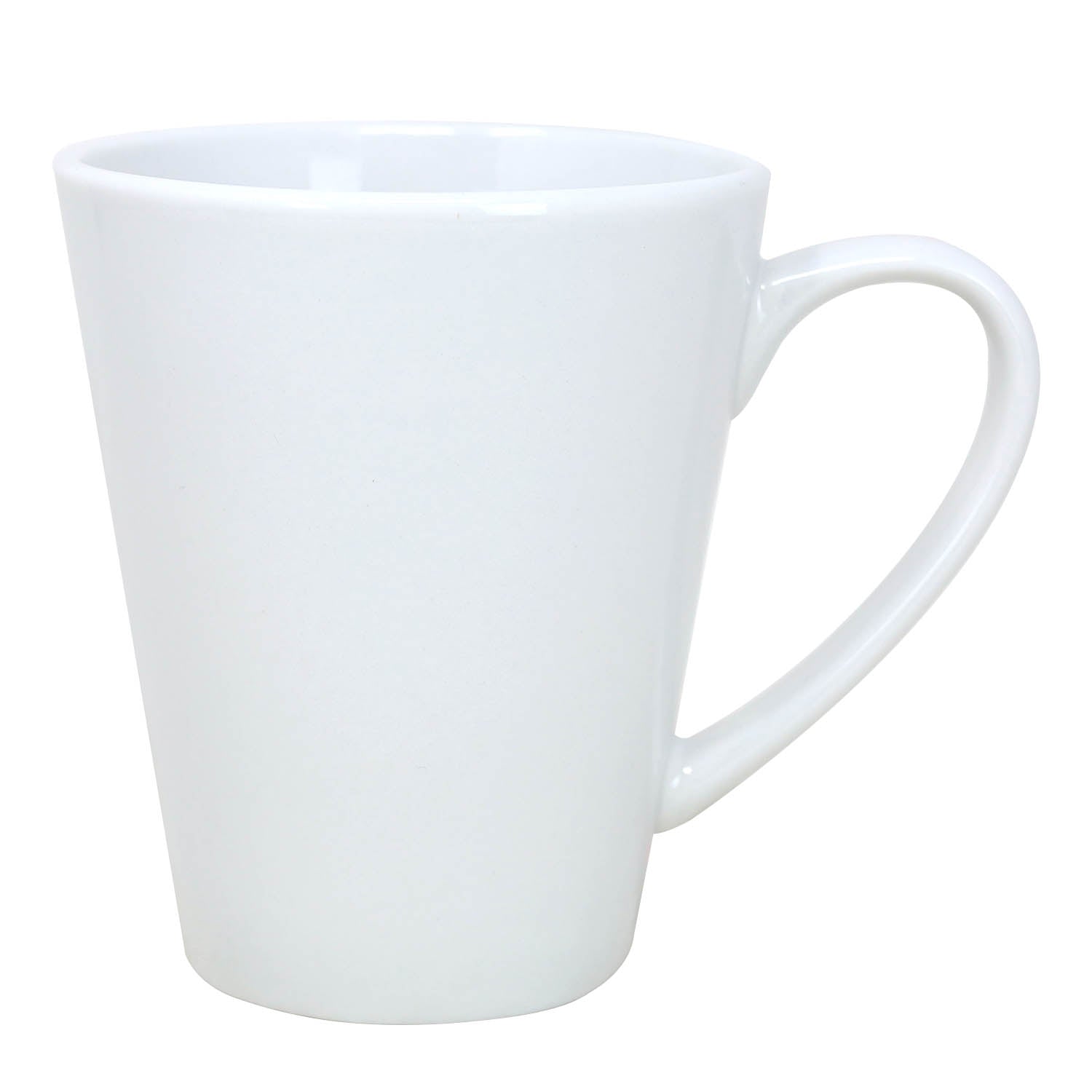 340ml White Porcelain Conical Mug