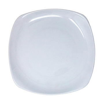 12Pcs 22.5cm Ceramic White Square Dessert Plate