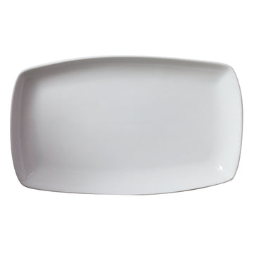 2Pcs 29cm White Oblong Porcelain Serving Platters