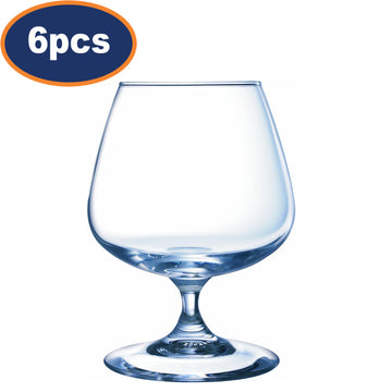 6Pcs Luminarc Versailles 410ml Brandy Cognac Glass