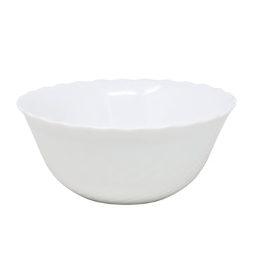 12Pcs Luminarc Trianon 18cm Opal Glass White Salad Bowl