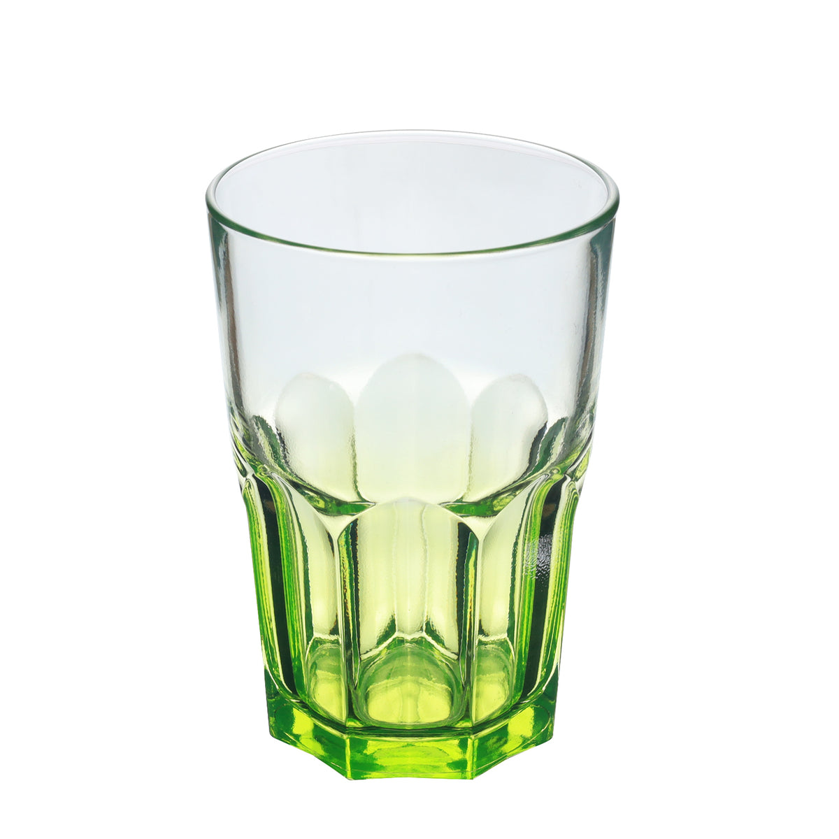 Luminarc 370ml Green Fluted Drinking Glass