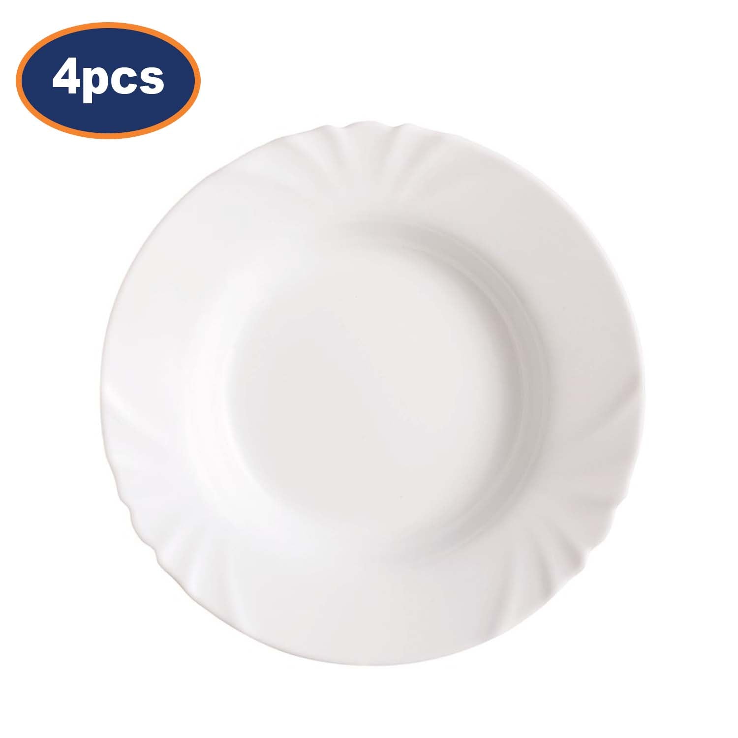 4Pcs Luminarc Cadix 22.5cm Round Soup Plate