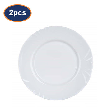 2Pcs Luminarc Round Cadix 27cm White Food Server Dinning Plate