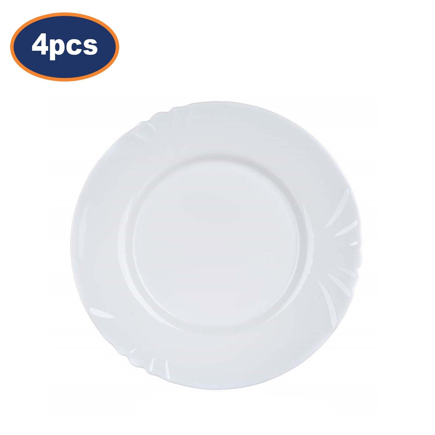 4Pcs Luminarc Round Cadix 27cm White Food Server Dinning Plate