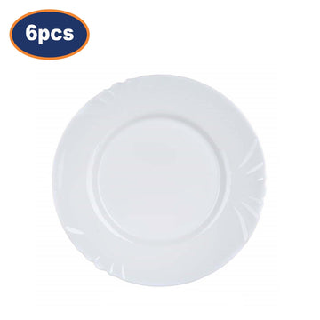 6Pcs Luminarc Round Cadix 27cm White Food Server Dinning Plate