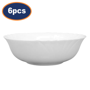 6Pcs Luminarc Cadix 16cm White Salad Side Cereal Bowl Plate