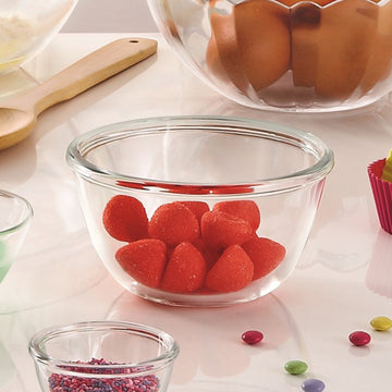 2Pcs 15cm Clear Glass Non-Porous Round Cocoon Bowls
