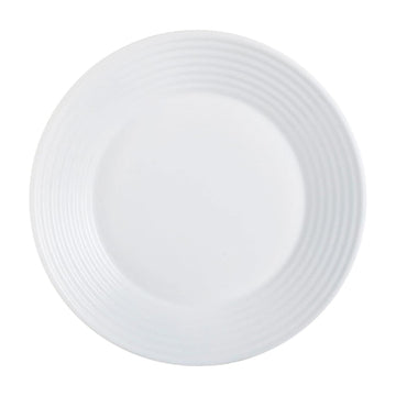 6Pcs Luminarc Harena 23.5cm White Opal Glass Soup Plate