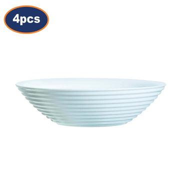 4Pcs Luminarc Harena 20cm White Opal Glass Bowl