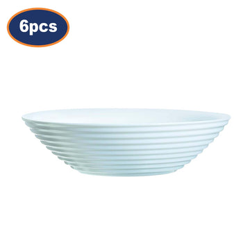 6Pcs Luminarc Harena 20cm White Opal Glass Bowl