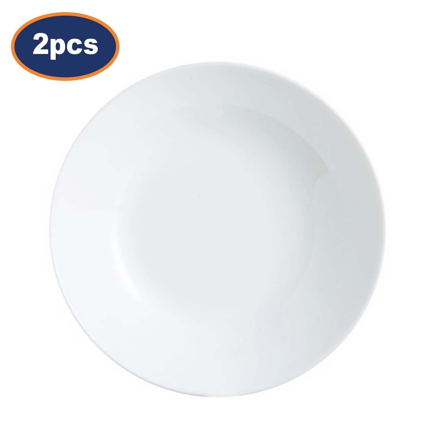 2Pcs Luminarc Zelie 20cm White Round Soup Plate