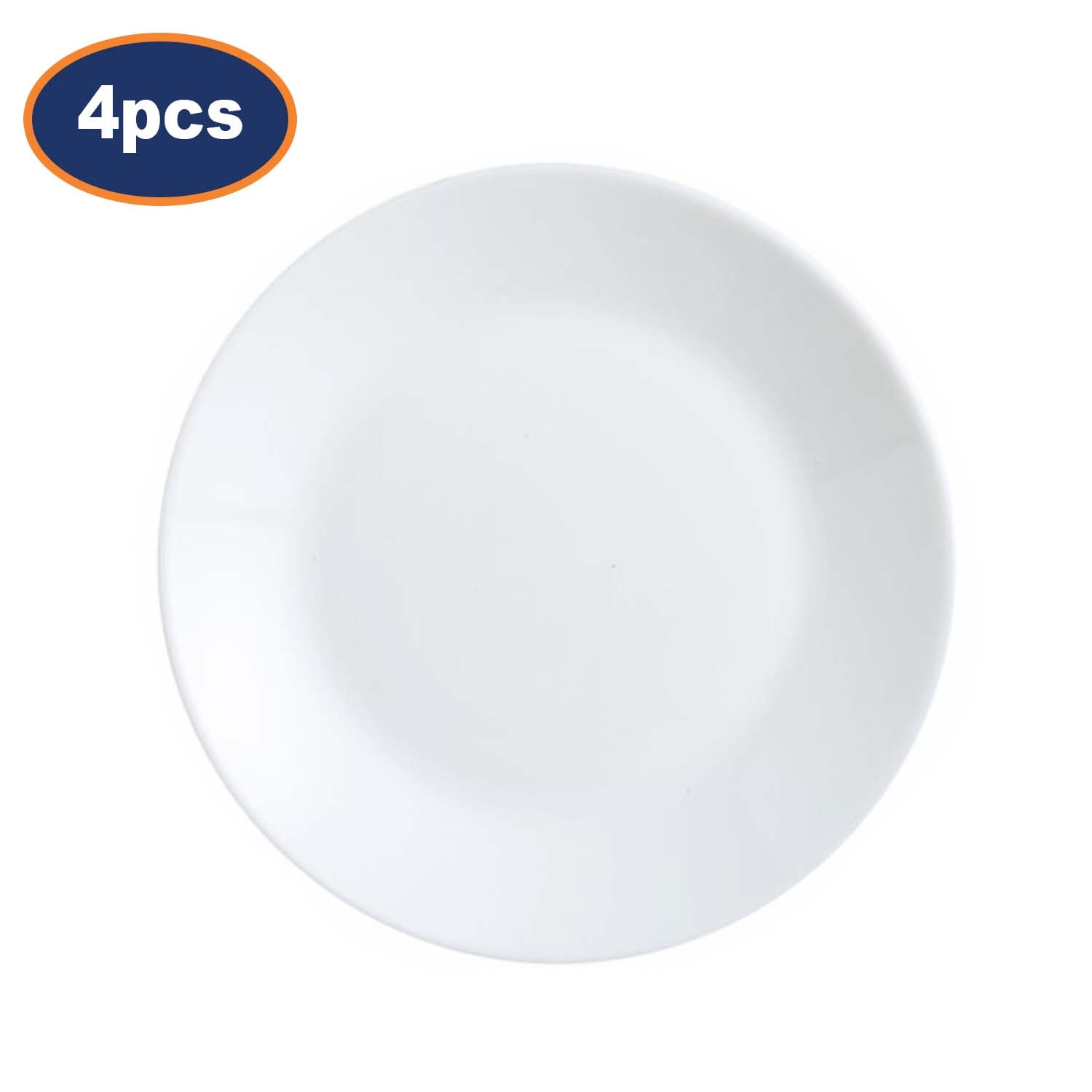4Pcs Luminarc Zelie White 18cm Dessert Plate