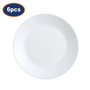 6Pcs Luminarc Zelie White 18cm Dessert Plate