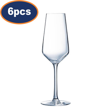 6Pcs Luminarc Val Surloire Clear 230ml Champagne Glass