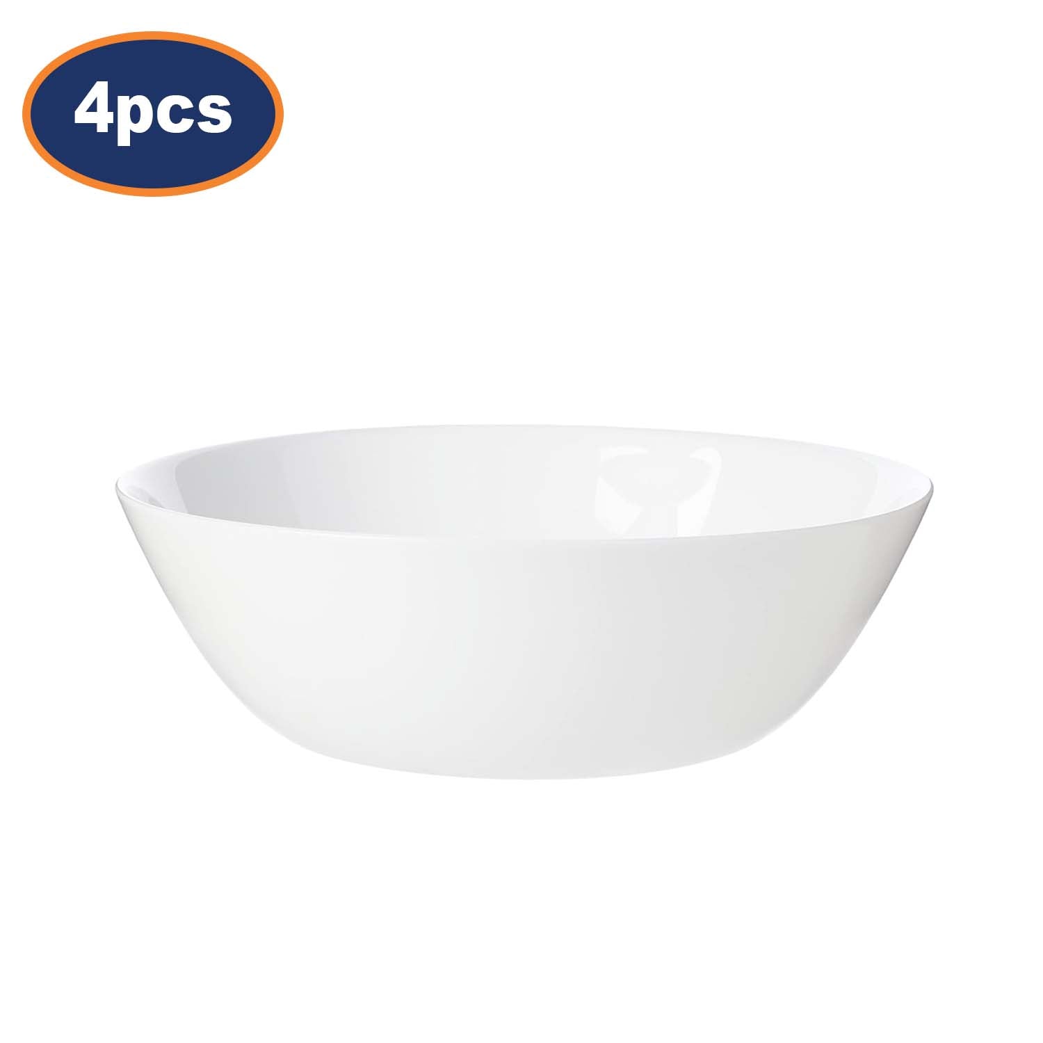 4Pcs Luminarc 16cm Zelie White Round Bowl