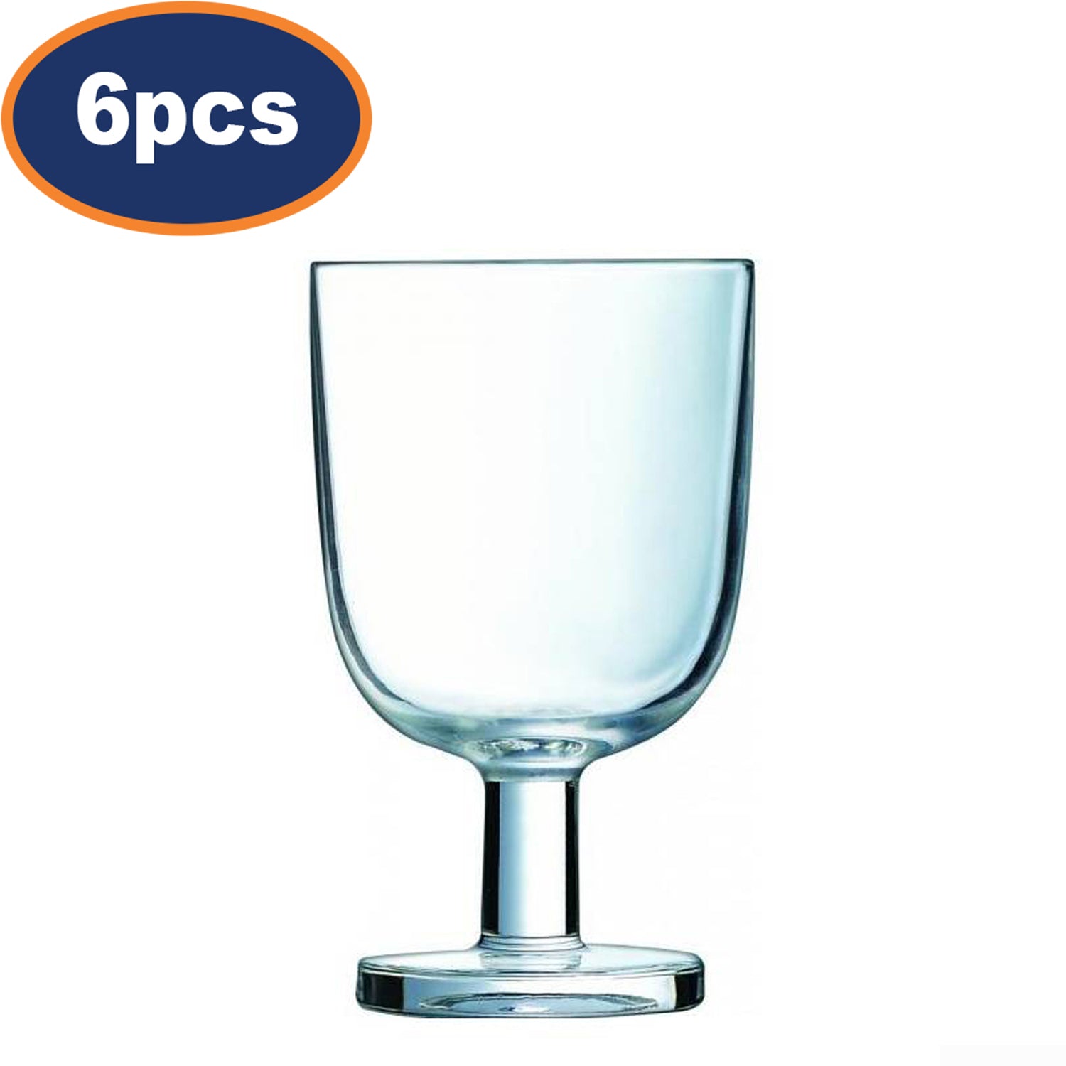 6Pcs Arcoroc Resto Vap Drinking Glass