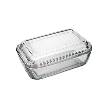 Luminarc Tempered Glass Clear Butter Dish With Lid
