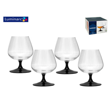 Luminarc Domino 4-Piece 370ml Cognac Brandy Glasses Set