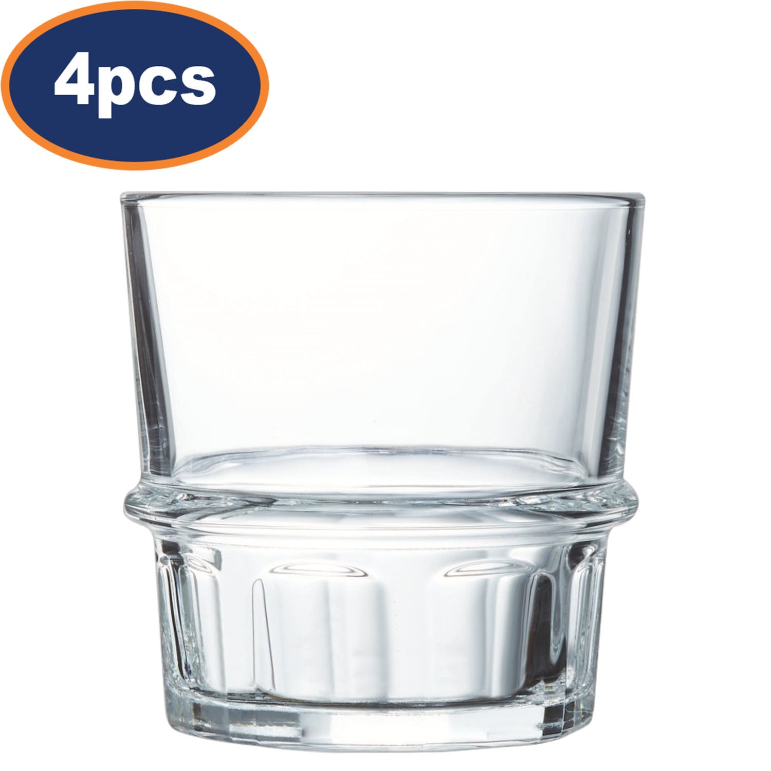 4Pcs 250ml Clear Luminarc Cocktail Glass Tumbler