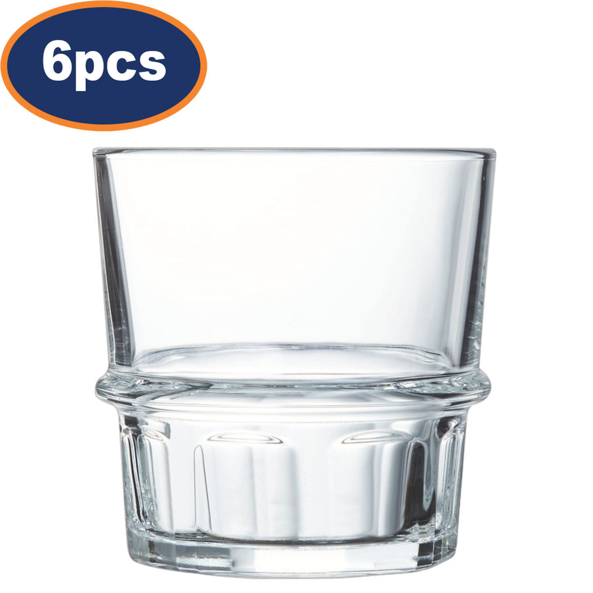 6Pcs 250ml Clear Luminarc Cocktail Glass Tumbler