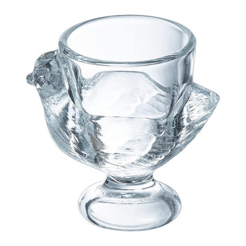 Chicken Shaped Glass Egg Holder