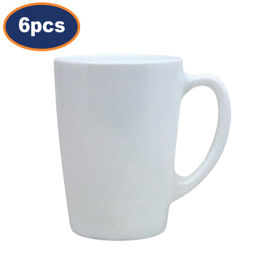 6Pcs Luminarc 320ml White Coffee Mug