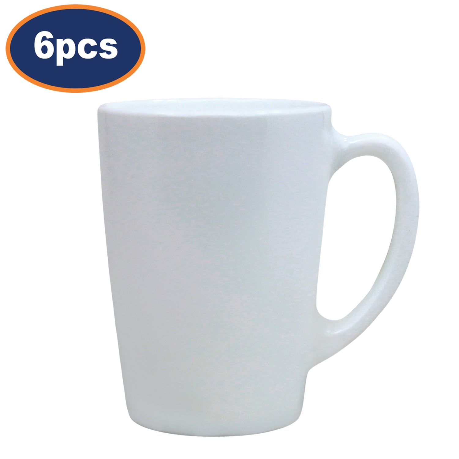 6Pcs Luminarc 320ml White Coffee Mug
