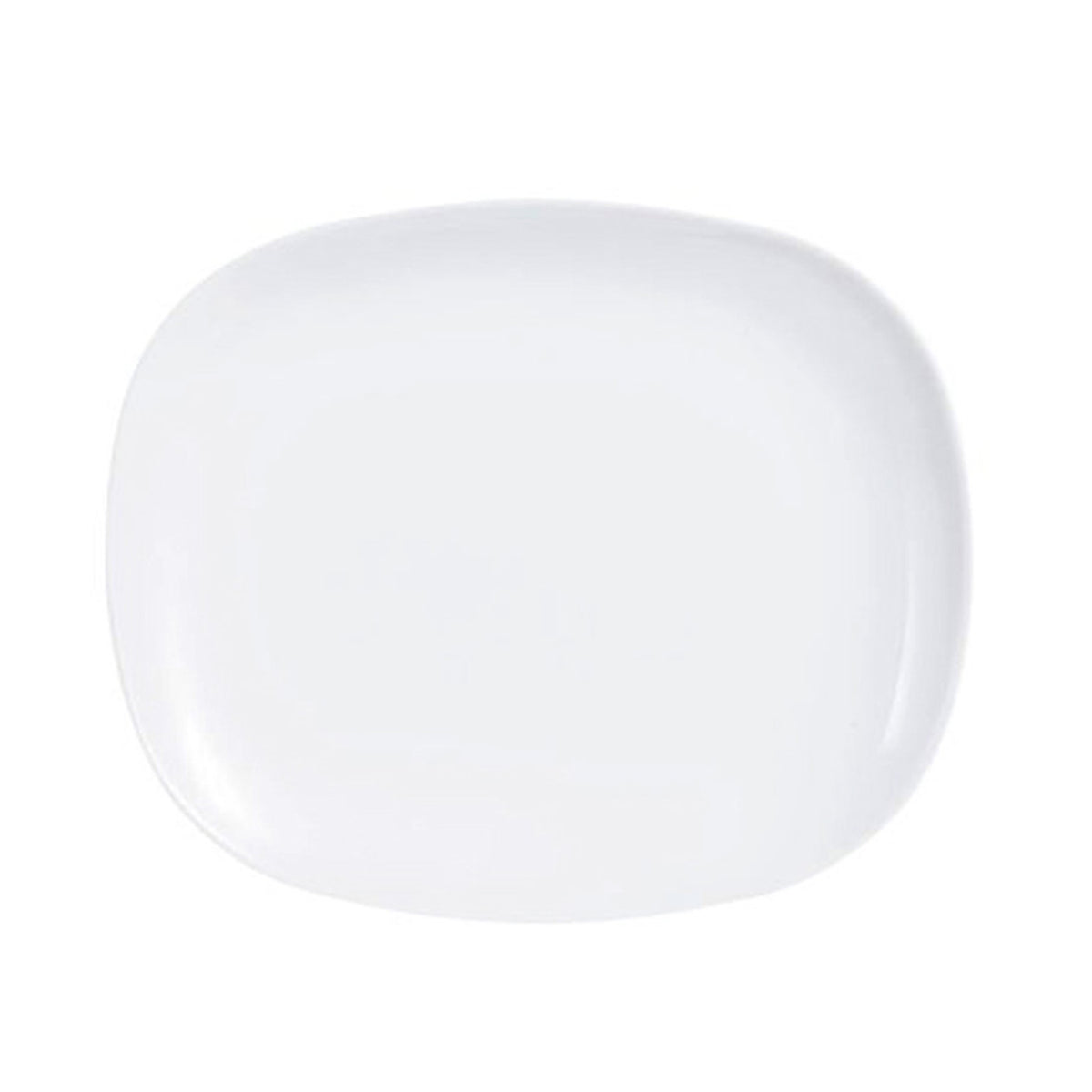 Opal Glass White Serving Arcoroc Evolutions Stackable Rectangular Dinner Plate