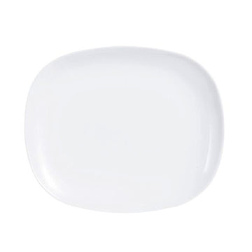 Opal Glass White Serving Arcoroc Evolutions Stackable Rectangular Dinner Plate