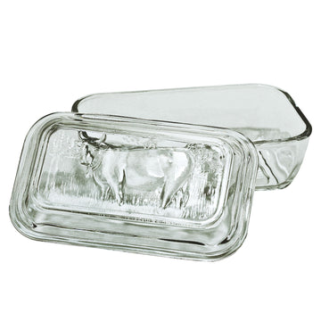 Luminarc Clear Tempered Glass Butter Dish with Lid