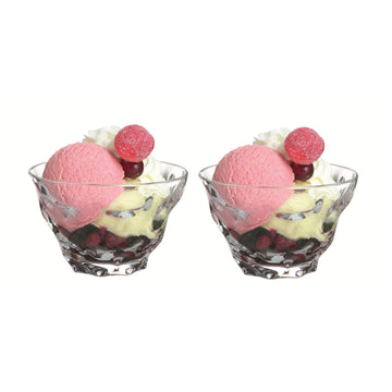 2Pcs 350ml Luminarc Iced Diamant Dessert Bowl