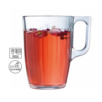 2Pcs 290ml Luminarc Grand Central Tempered Glass Mug Set