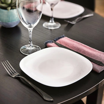 4Pcs Luminarc Carine 19.5cm White Dessert Fruit Food Dining Plate