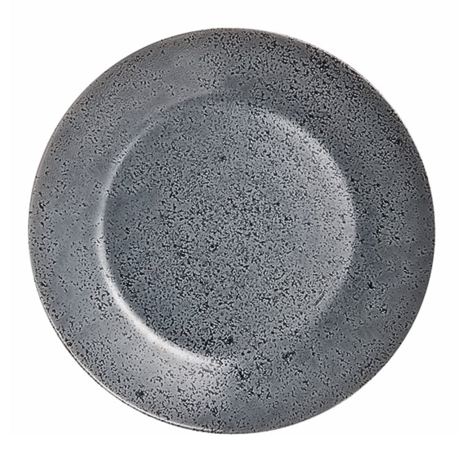 Luminarc 25cm Black Grey Glass Flecked Finish Dinner Plate