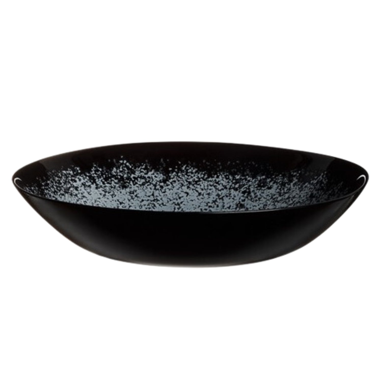 Luminarc 20cm Black Grey Glass Flecked Finish Bowl