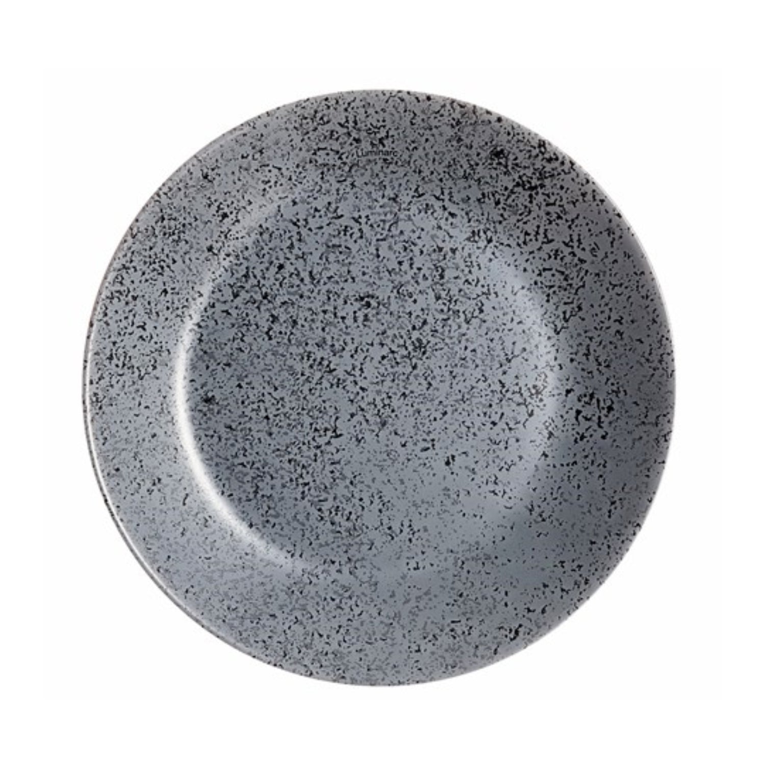 Luminarc 19cm Black Grey Glass Flecked Finish Dessert Plate