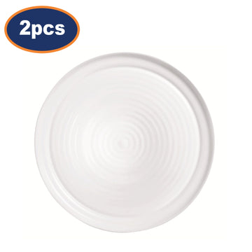 2Pcs 32cm Evolutions Opal Glass White Pizza Plate