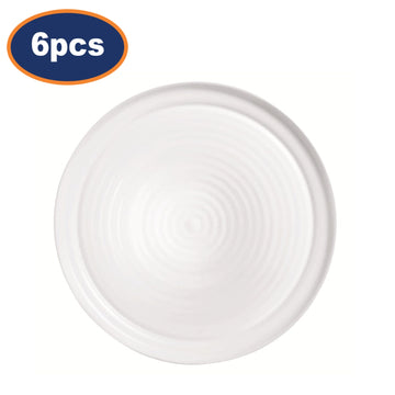 6Pcs 32cm Evolutions Opal Glass White Pizza Plate
