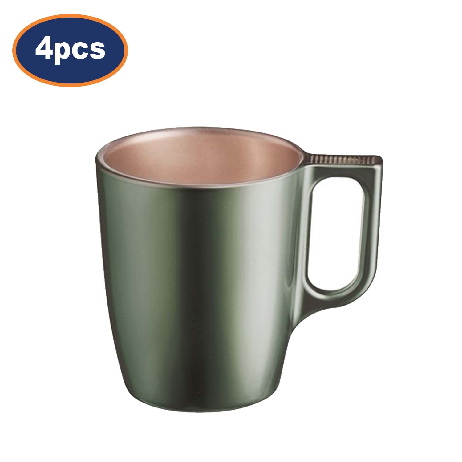 4Pcs Luminarc 250ml Flashy Green Mug
