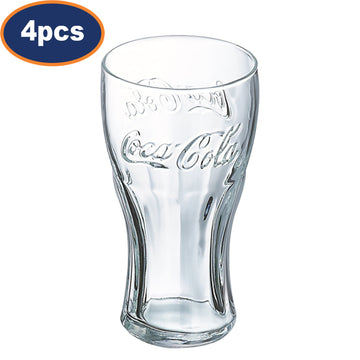4Pcs 320ml Official Coca Cola Contour Clear Highball Glass