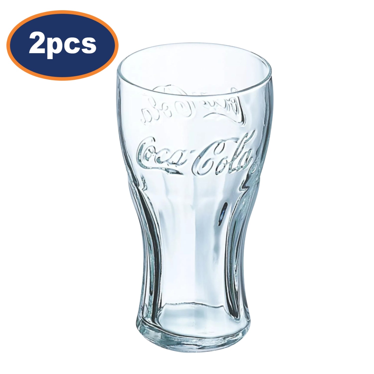 2Pcs Coca Cola Contour 570ml Highball Drinking Glass