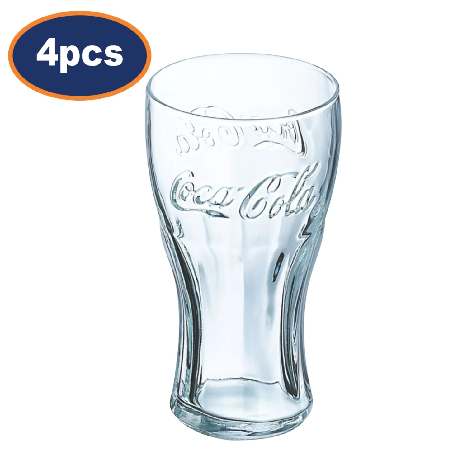 4Pcs Official Coca Cola Contour 570ml Highball Drinking Glass