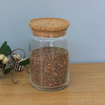 1 Litre Luminarc PURE Glass Jar Cork Lid
