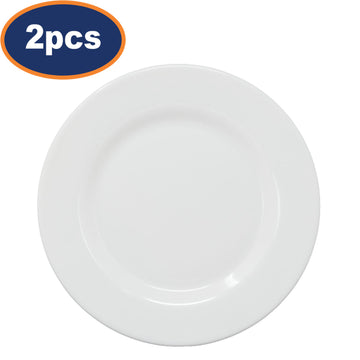 2Pcs 31cm White Round Glass Zenix Intensity Dinner Plate