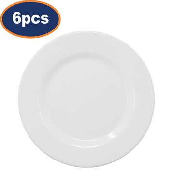6Pcs 31cm White Round Glass Zenix Intensity Dinner Plate