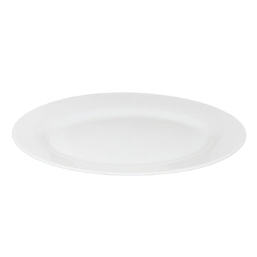 34.5cm White Oval Glass Zenix Intensity Serving Plate