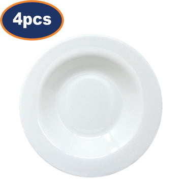 4Pcs 22cm White Zenix Intensity Deep Plate