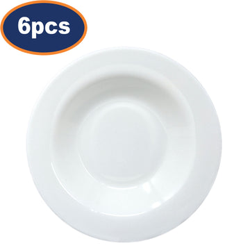 6Pcs 22cm White Zenix Intensity Deep Plate