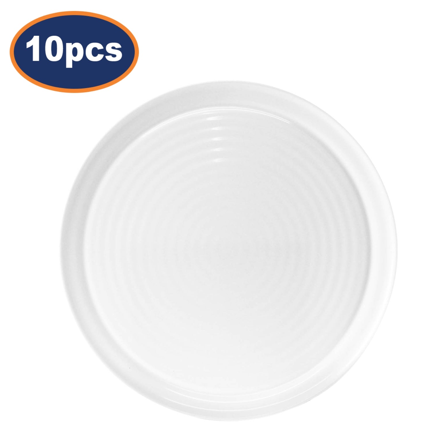 10pcs 32cm Narrow Rimmed White Porcelain Pizza Serving Dish